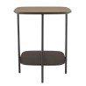 Table d'appoint JULIA bi-matière mocha/noir