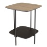 Table d'appoint JULIA bi-matière mocha/noir