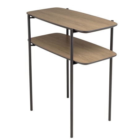 JULIA Side Table with Double Tray in Mocha Color
