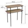 JULIA Side Table with Double Tray in Mocha Color