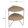 Table d'appoint JULIA - Plateaux ovoïdes mocha