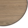 JULIA Round Coffee Table 60x60cm Mocha Asymmetrical Black Metal Legs