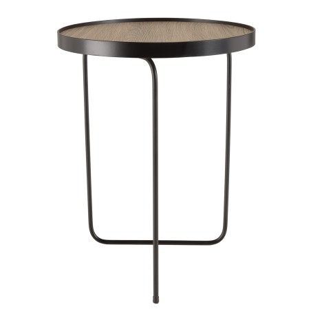 Table d'appoint JULIA ronde 40x40cm mocha métal