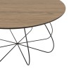 JULIA Beveled Coffee Table 80x80cm Mocha Metal Basket-Shaped Legs