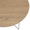 JULIA Beveled Coffee Table 70x70cm Mocha Black Metal Graphic Legs