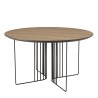 JULIA Beveled Coffee Table 70x70cm Mocha Black Metal Graphic Legs