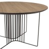 JULIA Beveled Coffee Table 70x70cm Mocha Black Metal Graphic Legs