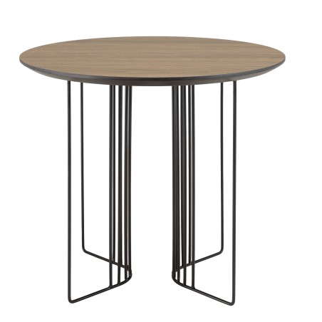 JULIA - 50x50cm Mocha Side Table with Metal Legs