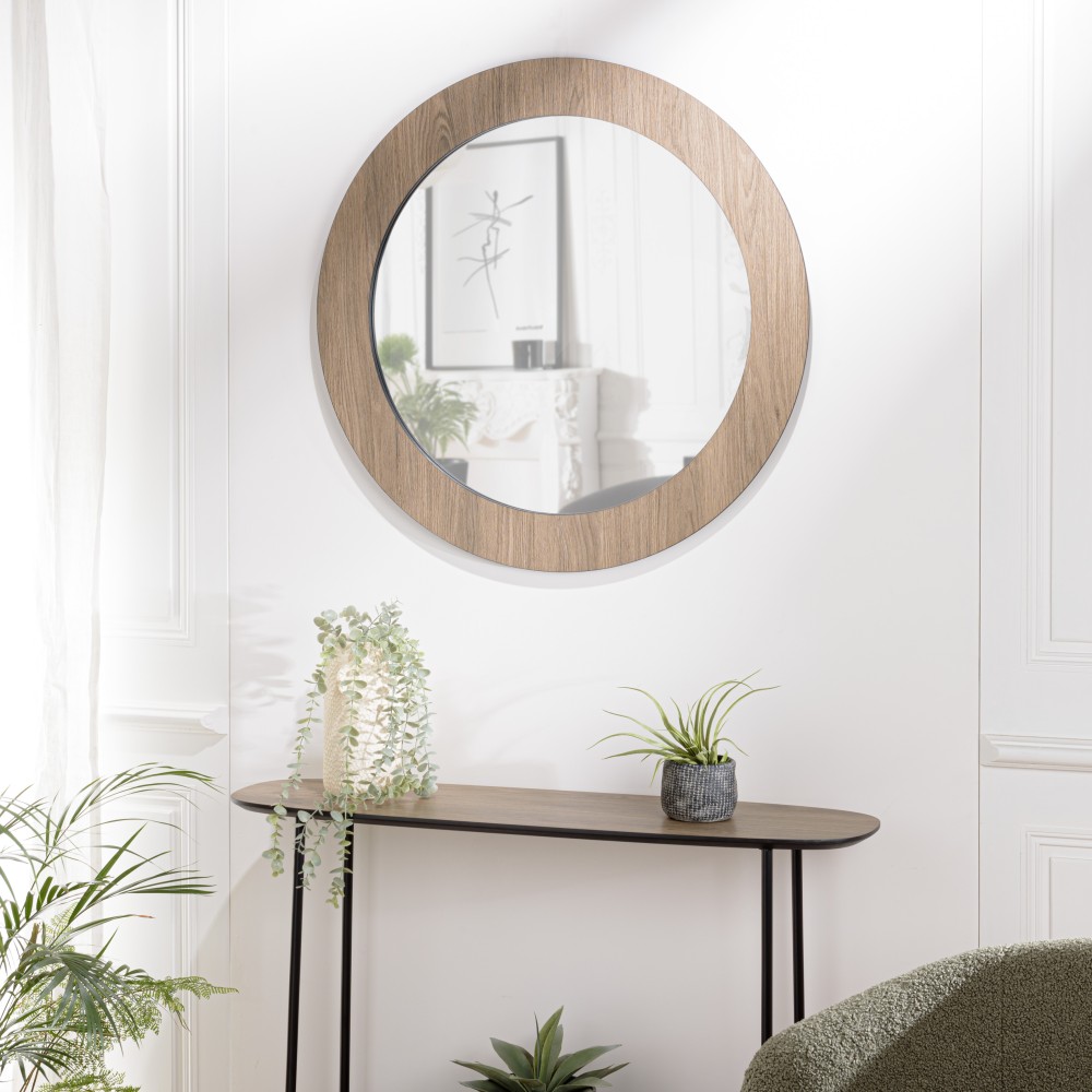 Miroir rond JULIA 80x80cm couleur mocha Miroir rond JULIA 80x80cm couleur mocha