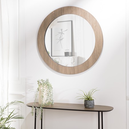 Miroir rond JULIA 80x80cm couleur mocha