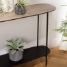 Console JULIA 100x30cm bi-matière mocha/noir