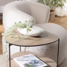 JULIA Side Table with 2 Oval Trays - Mocha Color