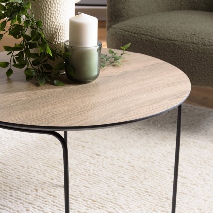 Table basse ronde JULIA 60x60cm mocha