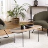 JULIA Rectangular Coffee Table 100x40cm - Mocha Metal Legs