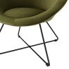 AGATHE Olive Green Velvet Fabric Armchair - Stylish and Comfortable