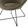 Fauteuil AGATHE - Tissu bouclette vert kaki
