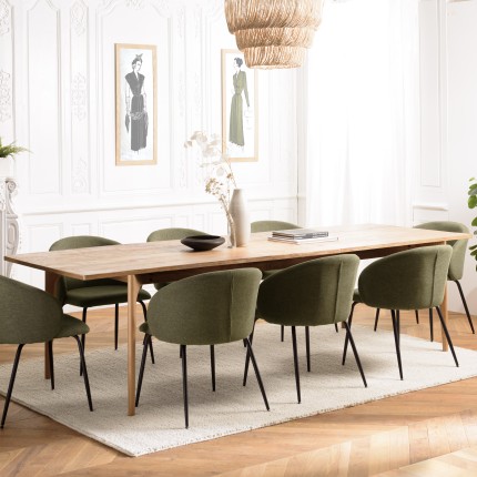 MAXENCE - Extendable Dining Table 240/292x100cm Recycled Teak