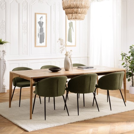 MAXENCE - Extendable Dining Table 240/292x100cm Recycled Teak