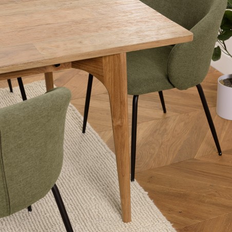 Table à manger extensible MAXENCE en teck recyclé