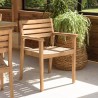 Lot de 2 fauteuils de jardin en teck KALLY