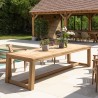 Table à manger jardin en teck recyclé 300x95cm