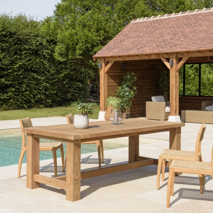 KALLY Garden Dining Table 220x100cm - Recycled Teak