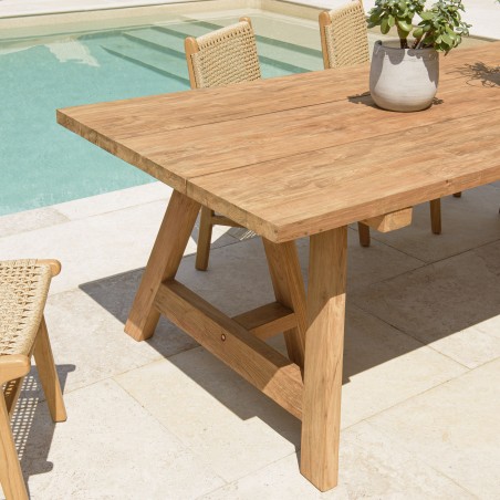 KALLY Garden Dining Table 220x100cm Recycled Teak