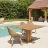 Table à manger jardin carrée KALLY 110x110cm