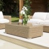 Salon de jardin 5 places en rotin synthétique taupe