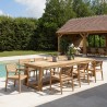 KALLY Set no. 5 Recycled Teak Garden Furniture Set for 8-10 People