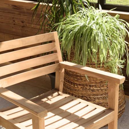 Salon de jardin teck recyclé et teck 8/10 personnes - Lot n°5