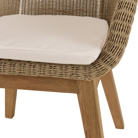 KALLY - Set no. 11 Recycled Teak & Rattan Garden Furniture Set