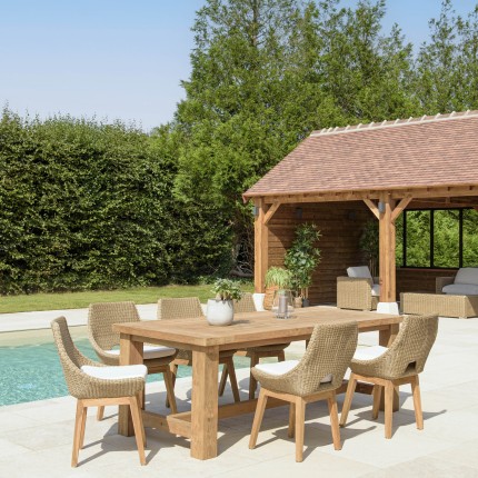 KALLY Set no. 15 Recycled Teak and Synthetic Rattan Garden Furniture Set