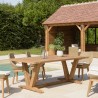 Ensemble table teck et chaises rotin - KALLY Lot n°19