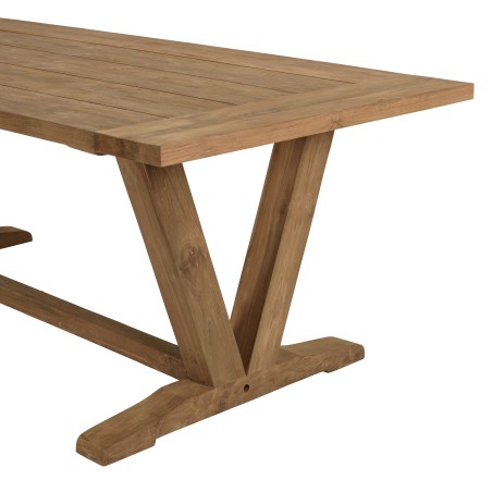 Ensemble table teck et chaises rotin - KALLY Lot n°19