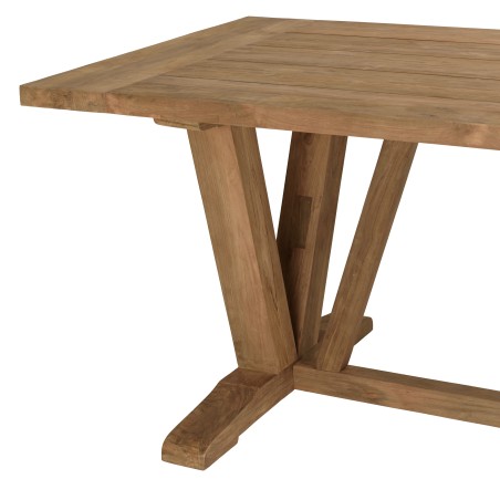 Ensemble table teck et chaises rotin - KALLY Lot n°19