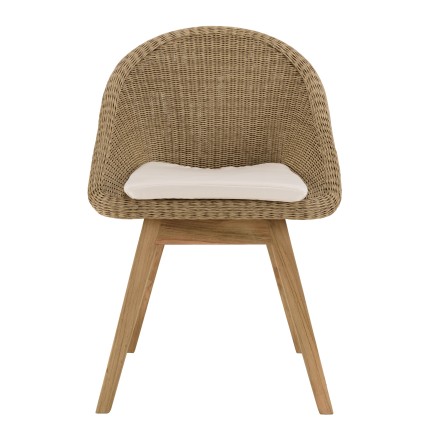 Lot n°20 Salon de jardin KALLY en teck recyclé et rotin synthétique