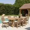 KALLY Set no. 22 - Recycled Teak & Rattan Garden Furniture Set