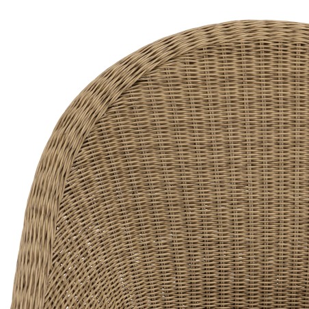 KALLY Set no. 25 Recycled Teak & Rattan Garden Furniture Set for 4 People