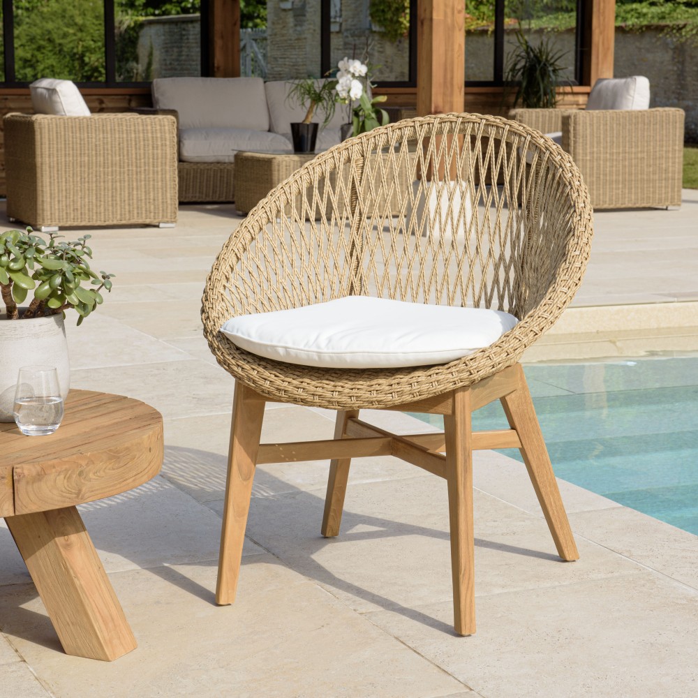 VALERIA Set of 2 Rounded Garden Armchairs VALERIA Set of 2 Rounded Garden Armchairs