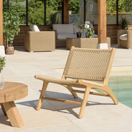 Lot de 2 fauteuils lounge de jardin VALERIA