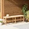 Banc de jardin VALERIA en teck et rotin synthétique