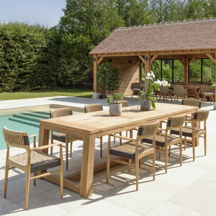 VALERIA - Set no. 2 Recycled Teak Garden Furniture Set for 8 People