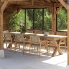 Salon de jardin Valeria en teck recyclé et rotin synthétique