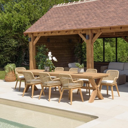 VALERIA - Set no. 11 Recycled Teak Garden Furniture Set | Outdoor Dining Set