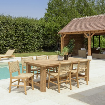 VALERIA - Set no. 12 Recycled Teak Synthetic Rattan Garden Furniture Set