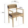 VALERIA - Set no. 20 Recycled Teak Synthetic Rattan Garden Furniture Set