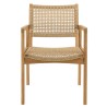 VALERIA - Recycled teak and synthetic rattan garden set for 4 people.