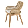 Salon de jardin VALERIA - Lot n°22 en teck recyclé et rotin synthétique