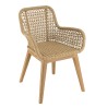 Salon de jardin VALERIA - Lot n°22 en teck recyclé et rotin synthétique